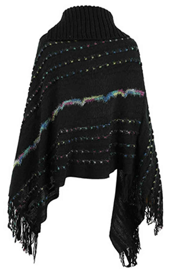 Stilla | Ærme Frynsedetalje Poncho