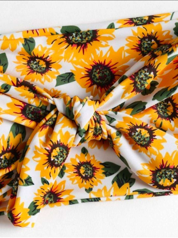 Dame hårbånd i legende blomsterdesign med knude-detalje Stilla