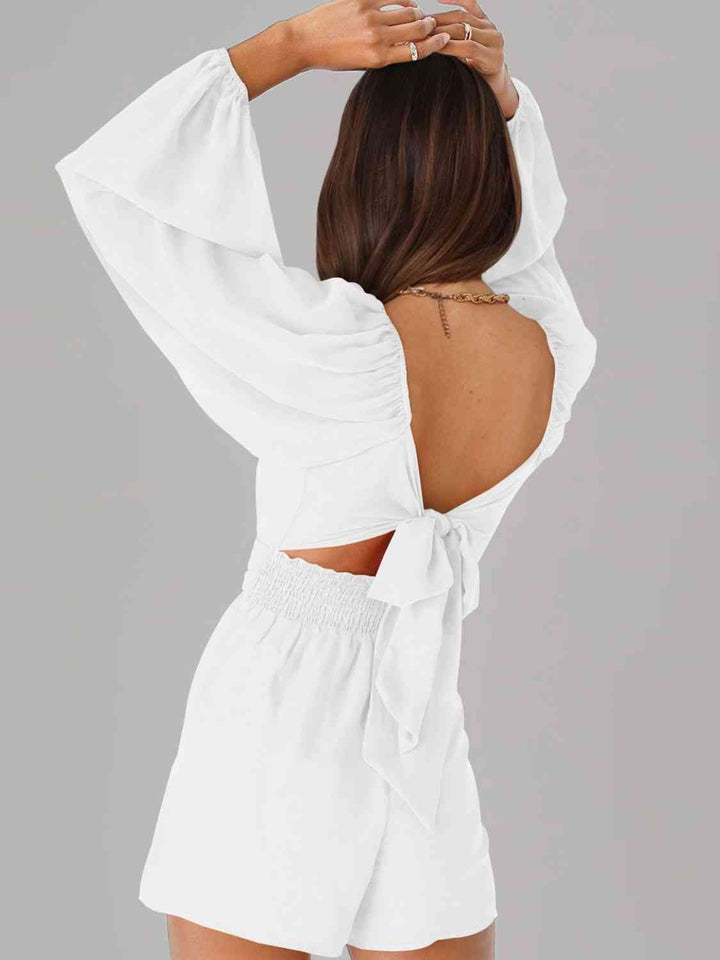 Stilla | Bag Smoked Ballonærme Romper