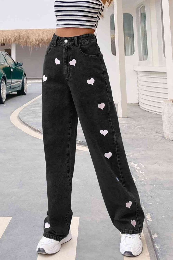 Stilla | Print Knapje Jeans