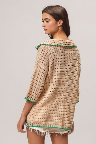 Stilla | Kantstikket Kaktus Patch Sweater Cardigan