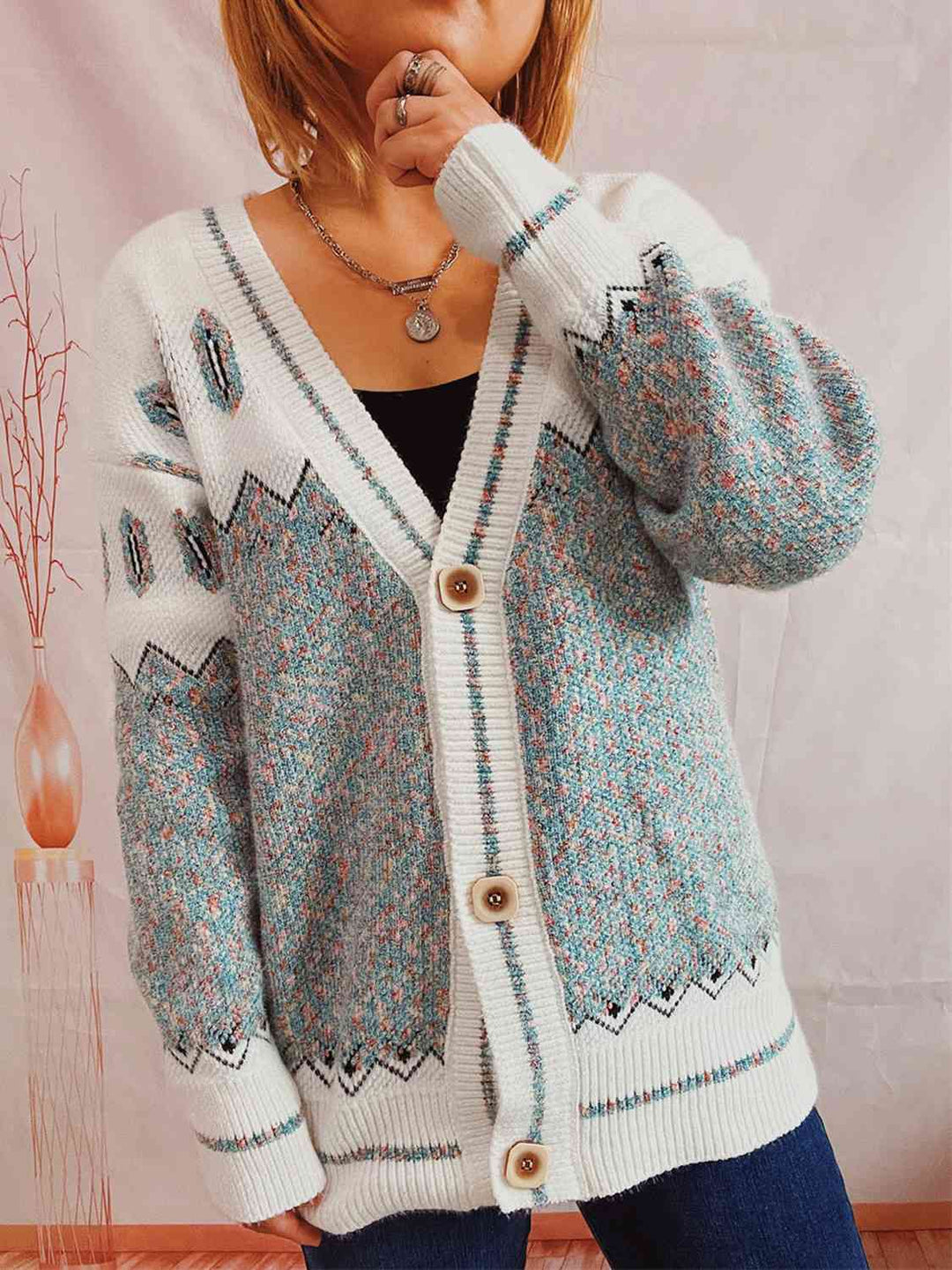 Stilla | Knappe Front Langærmet Cardigan