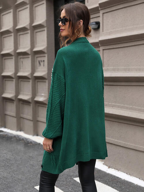 Stilla | Detaljeret Kabelstrikket Knappelukket Cardigan