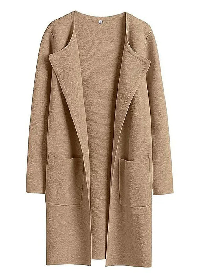 Stilla | Frakke Løs Skæring Knælængde Bred Revers Minimalistisk Design