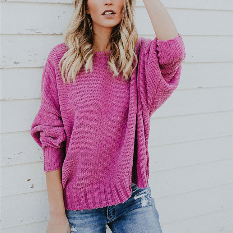Kvinderne oversized strikket sweater med brede ærmeslutter og afslappet look Stilla