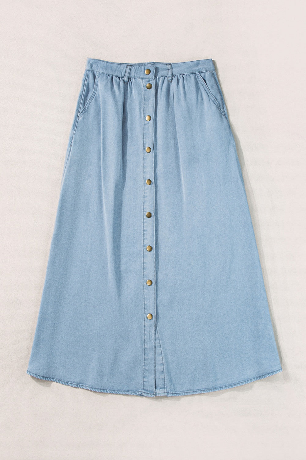 Stilla | Down Høj Talje Denim Skirt