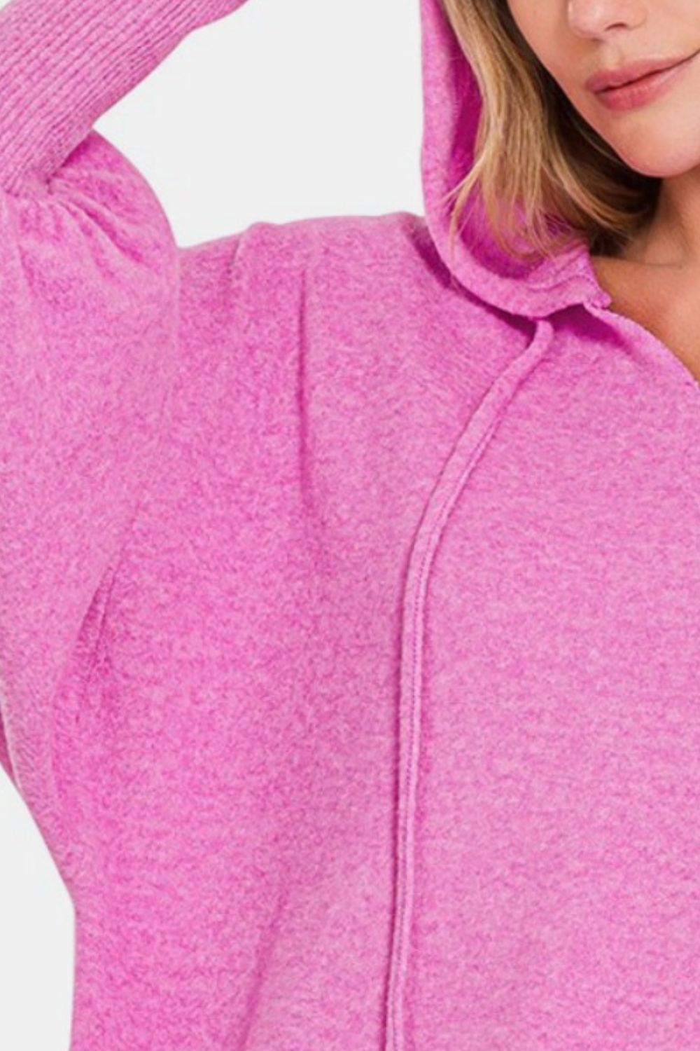 Stilla | Fleece Hættetrøje Med Forskyttede Skuldre