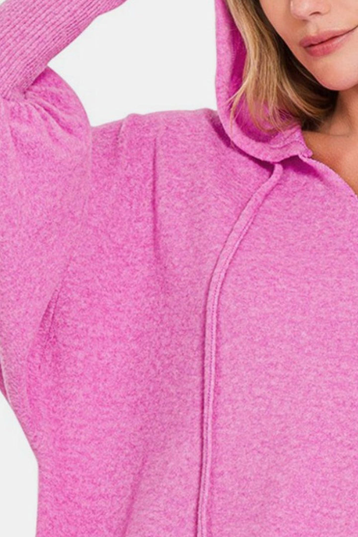 Stilla | Fleece Hættetrøje Med Forskyttede Skuldre