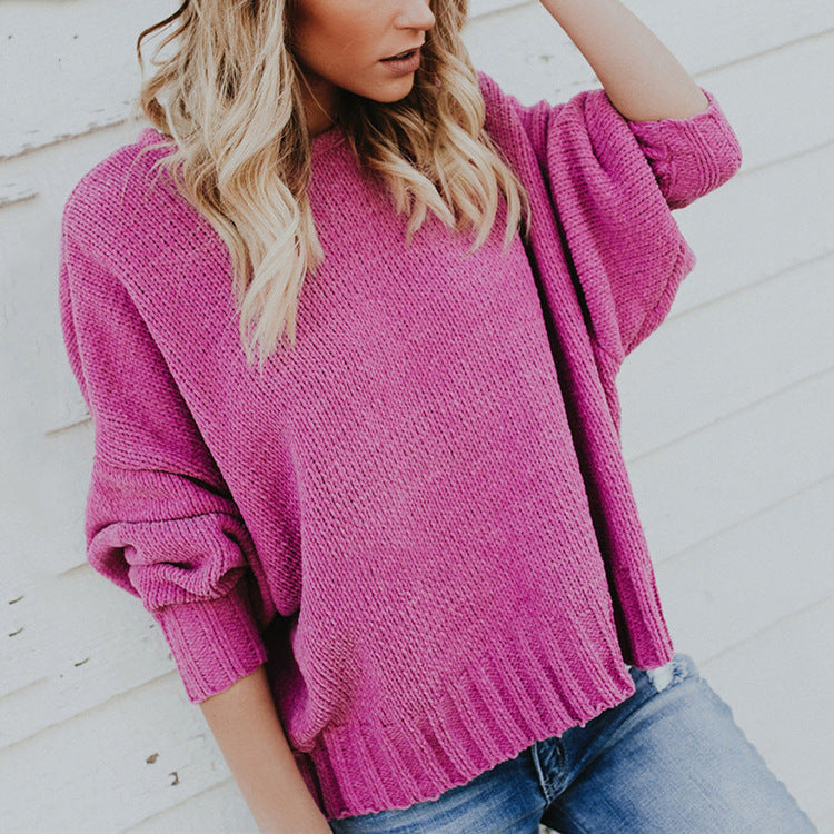 Kvinderne oversized strikket sweater med brede ærmeslutter og afslappet look Stilla
