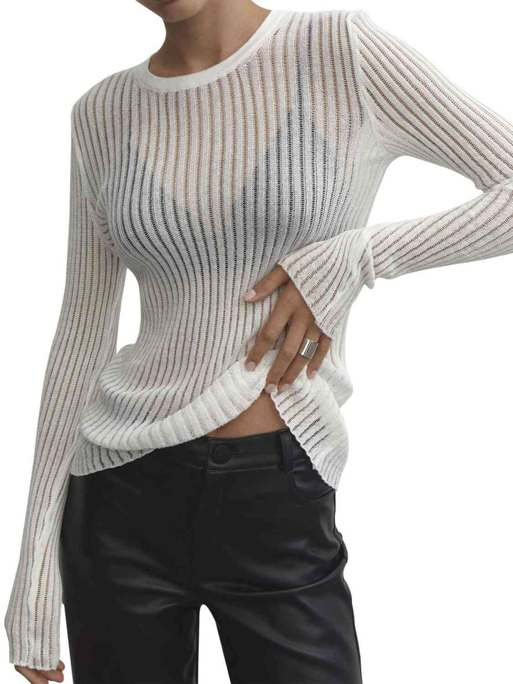 Stilla | Neck Ribbet Strik Tee