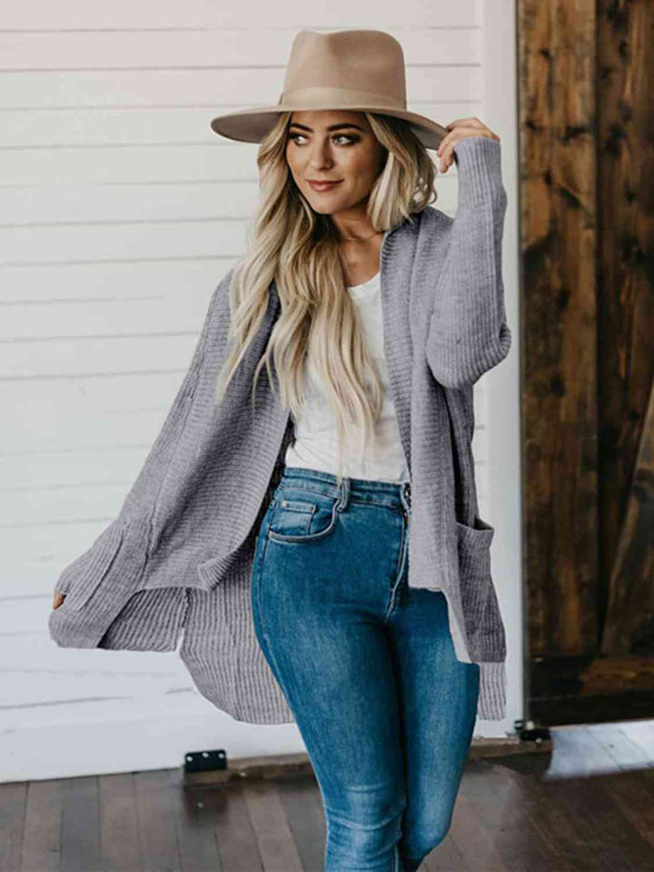 Stilla | Lav Åben Front Cardigan Med Lommer