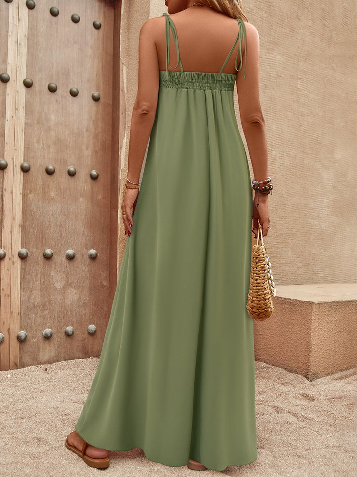 Stilla | Skulder Smocked Maxi Kjole