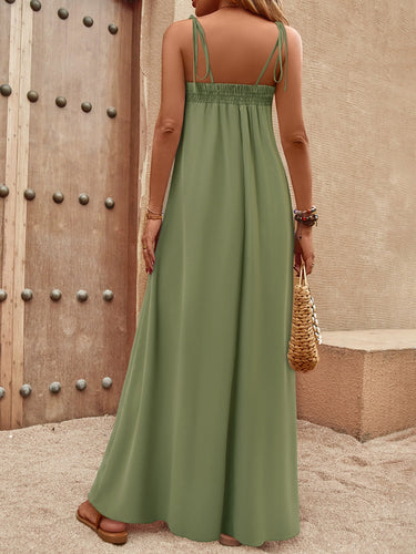 Stilla | Skulder Smocked Maxi Kjole