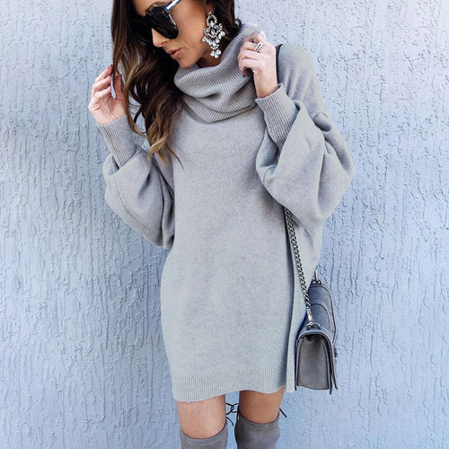Dame Oversized Pullover med rullekrave og bred pasform Stilla