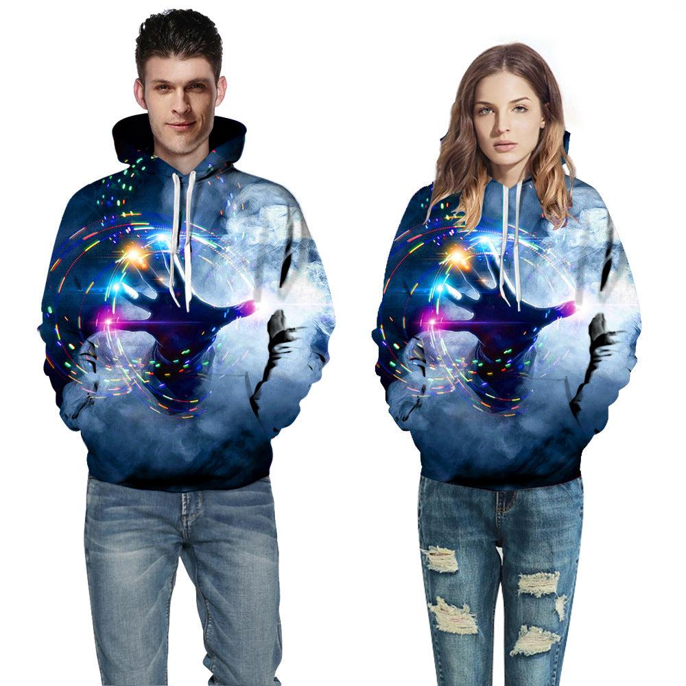 Herren Kapuzenpullover med kunstnerisk penselstræk-design Stilla