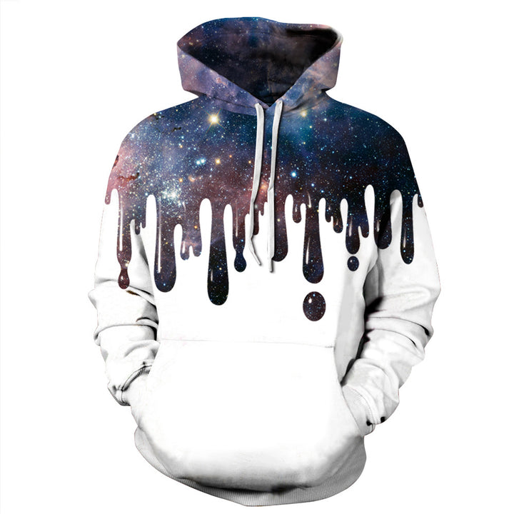 Dame hoodie med galaktisk design og unik farvekombination Stilla