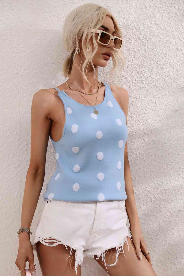Stilla | Prik Rund Hals Strik Tank