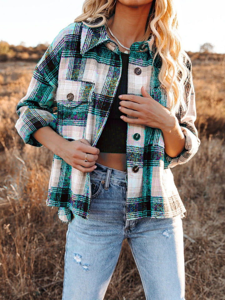Stilla | Plaid Button Down Langærmet Shacket