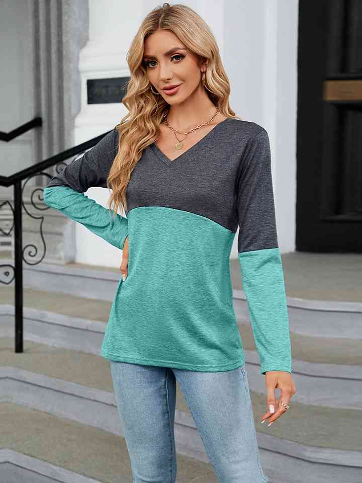 Stilla | Neck Langærmet T-shirt To-tone