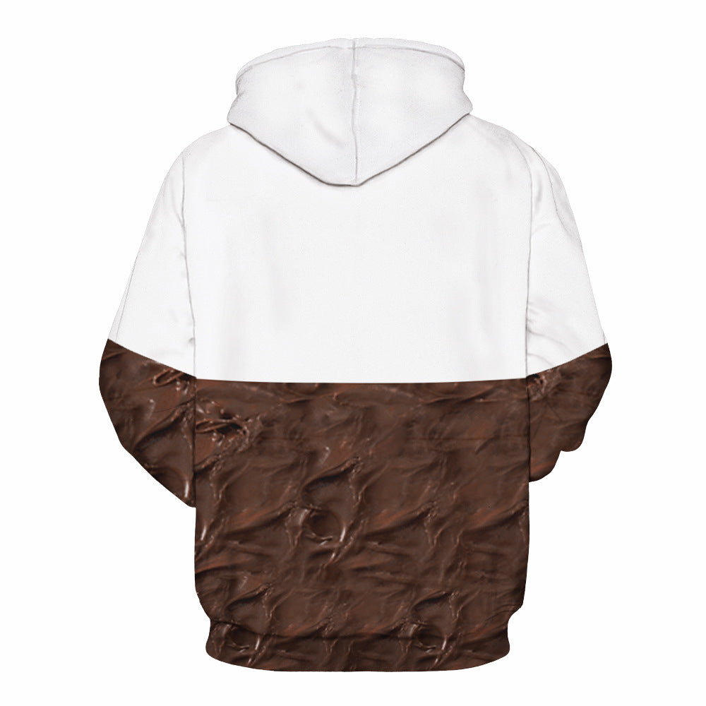 Dame Hoodie med kreativ Nutella-grafikdesign og blødt indvendigt fleece Stilla