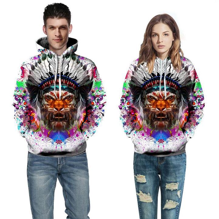Herrer Hoodie med moderne penselstræk-design Stilla
