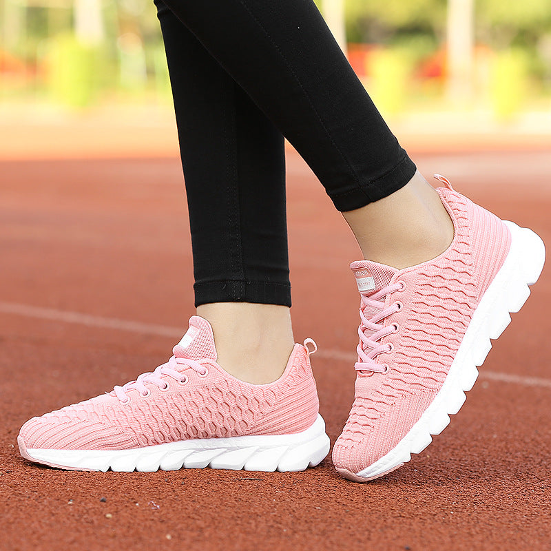 Dame nan lette åndbare strik-sneakers med polstret komfort-fodbed Skovae