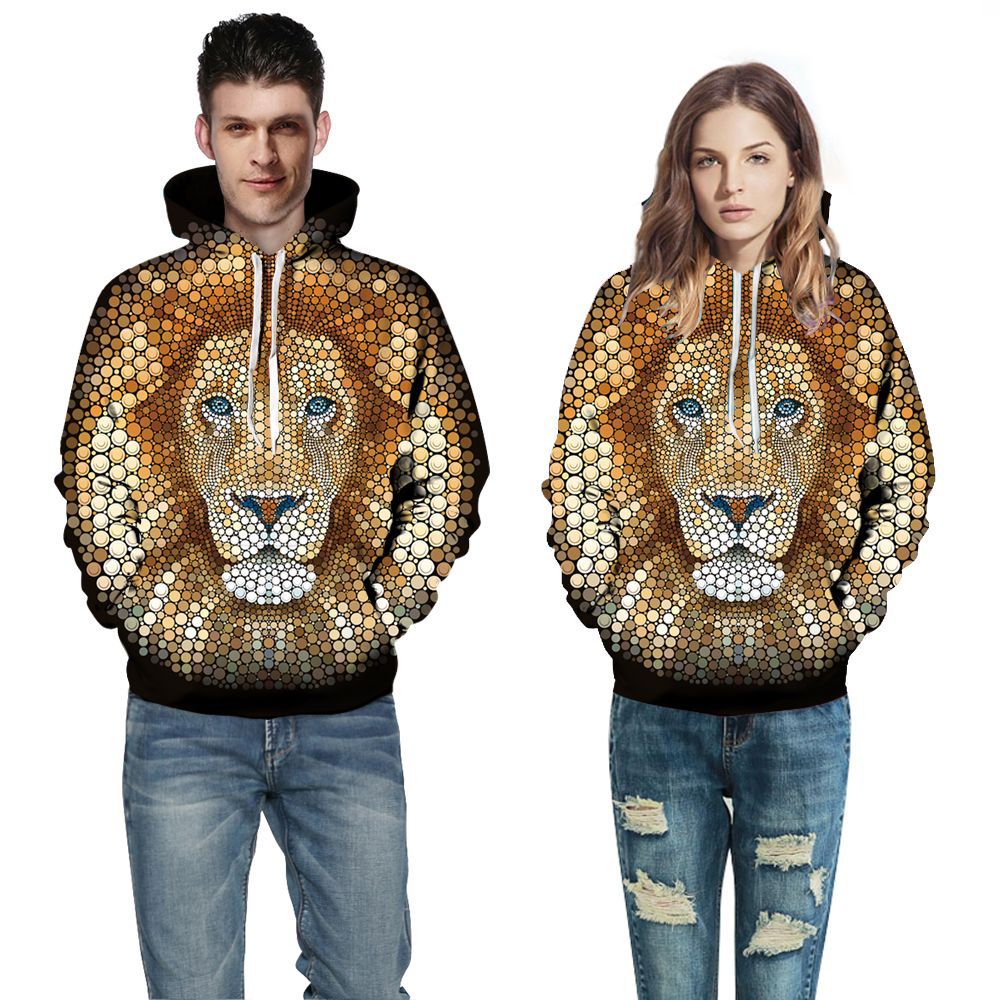 Herren Kapuzenpullover med kunstnerisk penselstræk-design Stilla