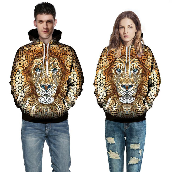 Herren Kapuzenpullover med kunstnerisk penselstræk-design Stilla