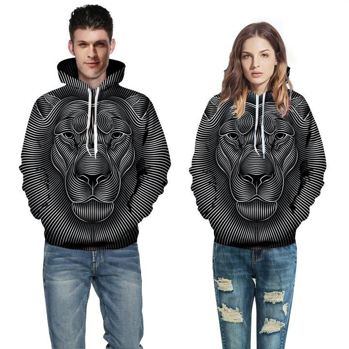 Herren Kapuzenpullover med kunstnerisk penselstræk-design Stilla