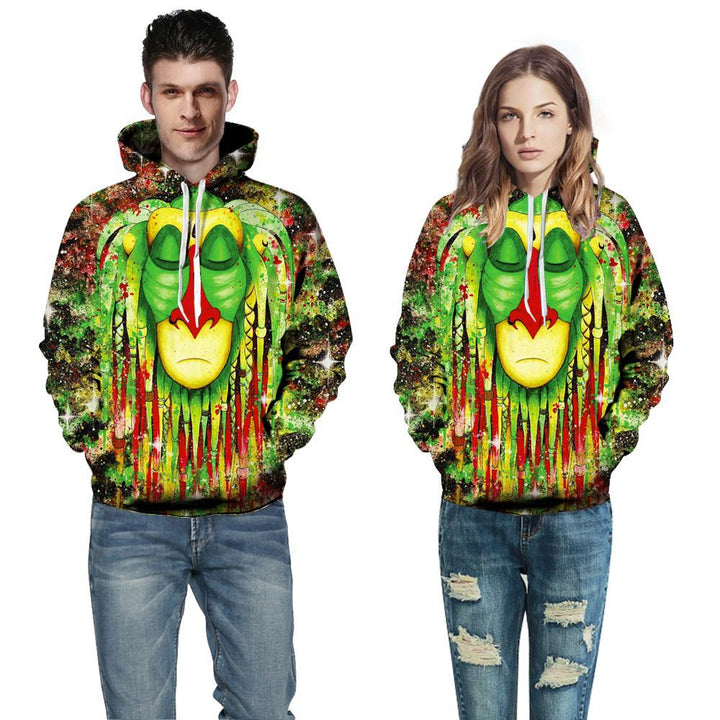 Herren Kapuzenpullover med kunstnerisk penselstræk-design Stilla