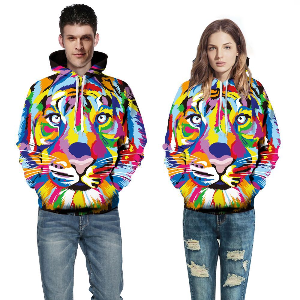 Herrer Hoodie med moderne penselstræk-design Stilla