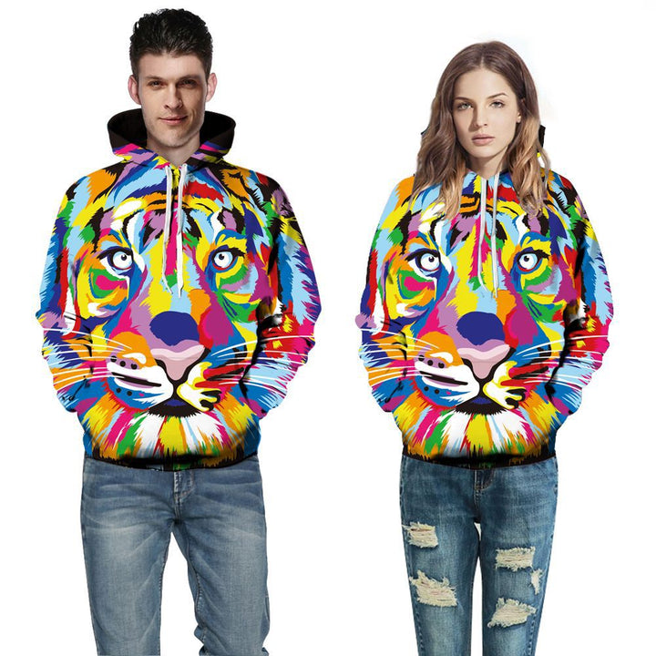 Herrer Hoodie med moderne penselstræk-design Stilla