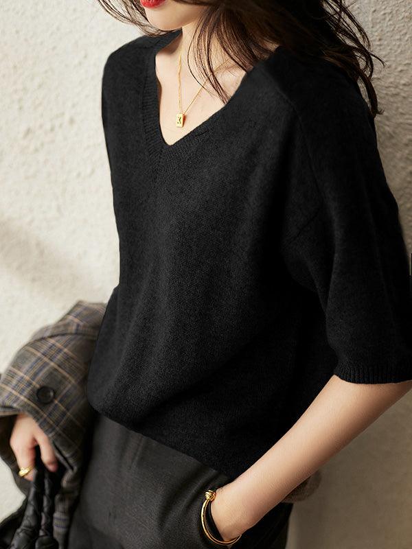 Stilla | Luksuriøs Blød Cashmere V-Hals Sweater til Kvinder