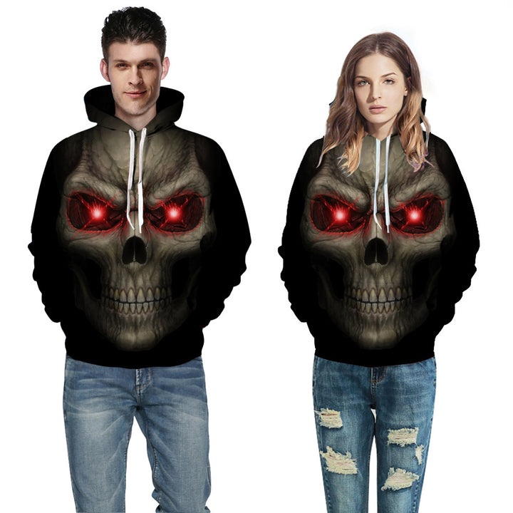 Herrer Sweatshirt med hætte med kreativt kattemotiv og galaktisk design Stilla