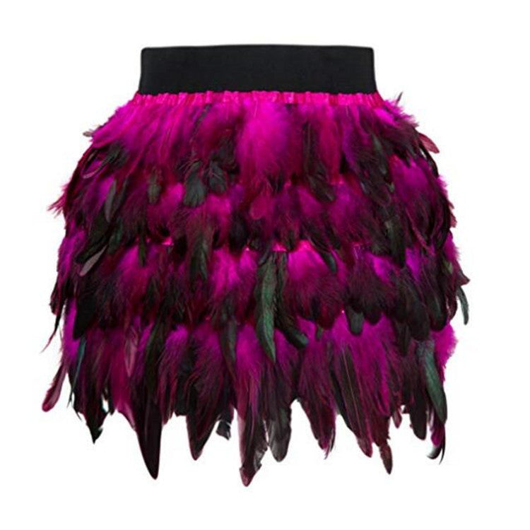 Dame Fjer Skirt Stilla
