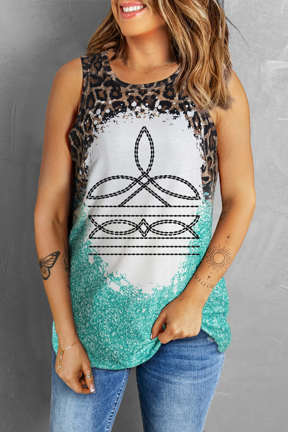 Stilla | Geometrisk Rund Halset Tank