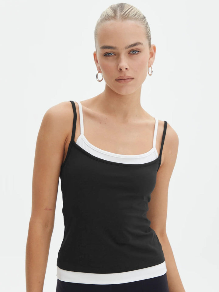 Stilla | Lagdelt Firkantet Hals Kort Camisole