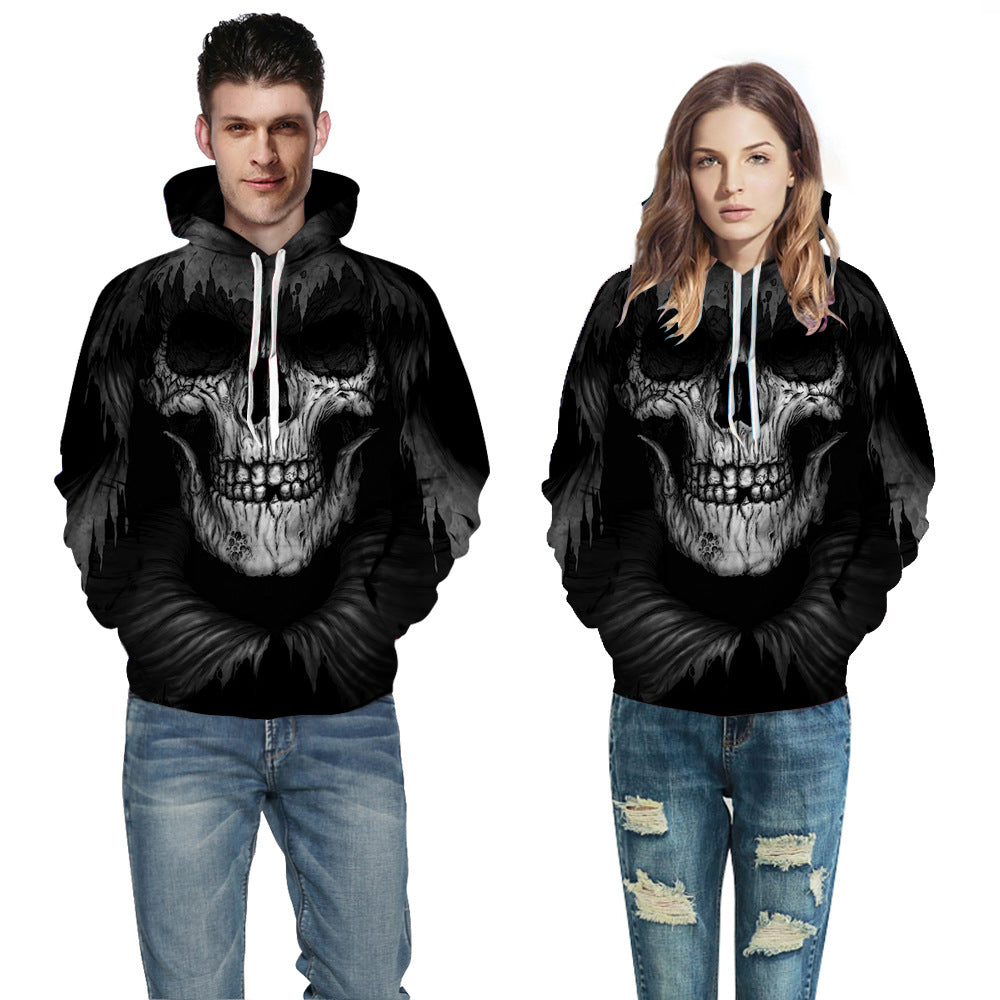 Herrer Sweatshirt med hætte med kreativt kattemotiv og galaktisk design Stilla