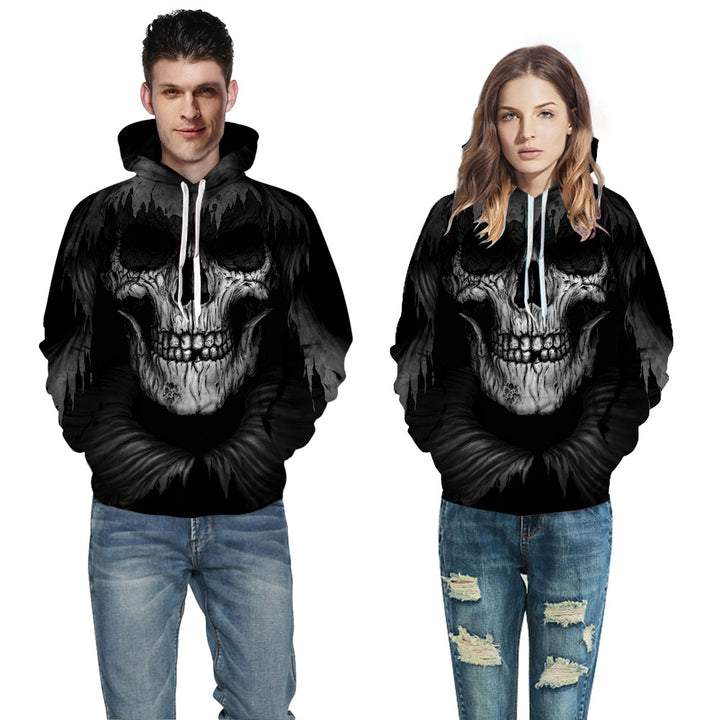 Herrer Sweatshirt med hætte med kreativt kattemotiv og galaktisk design Stilla