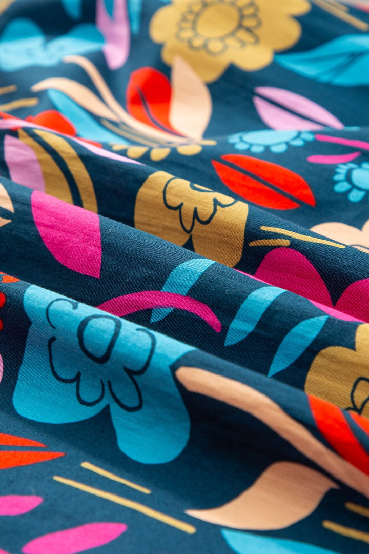 Stilla | Notched Lantern Sleeve Mini Kjole