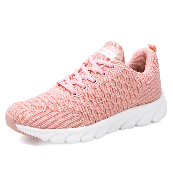 Dame nan lette åndbare strik-sneakers med polstret komfort-fodbed Skovae