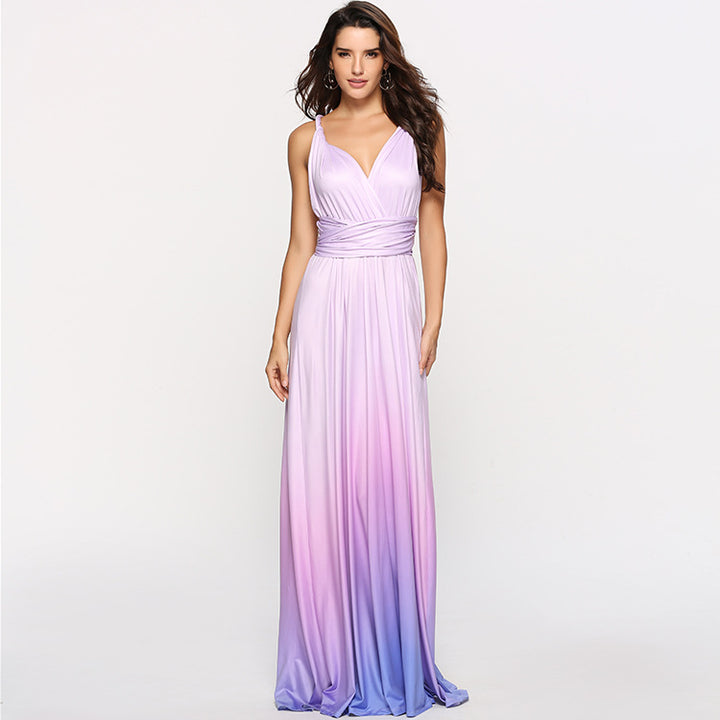 Dame Elegante Ombre Maxikjole Stilla