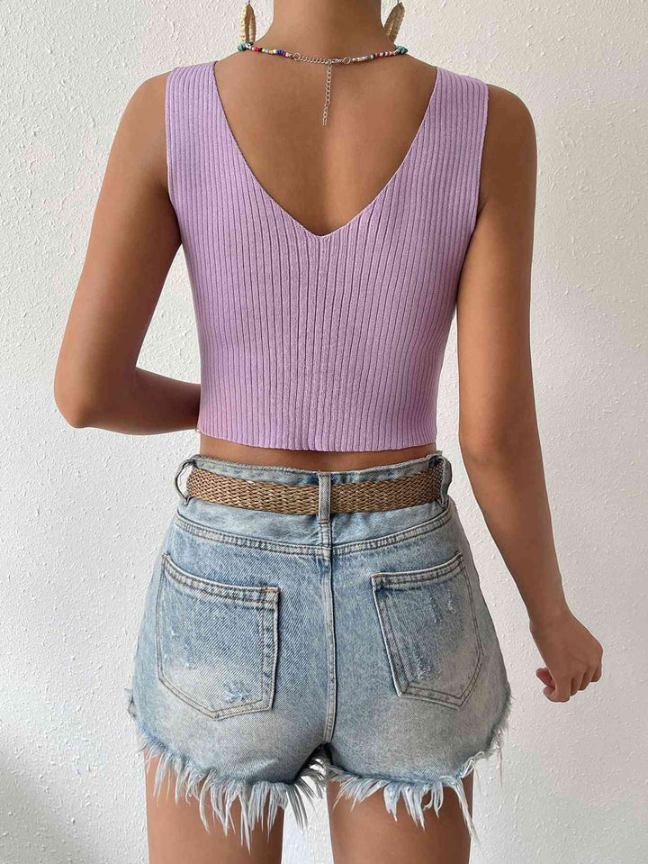 Stilla | Cropped Strikket Tank