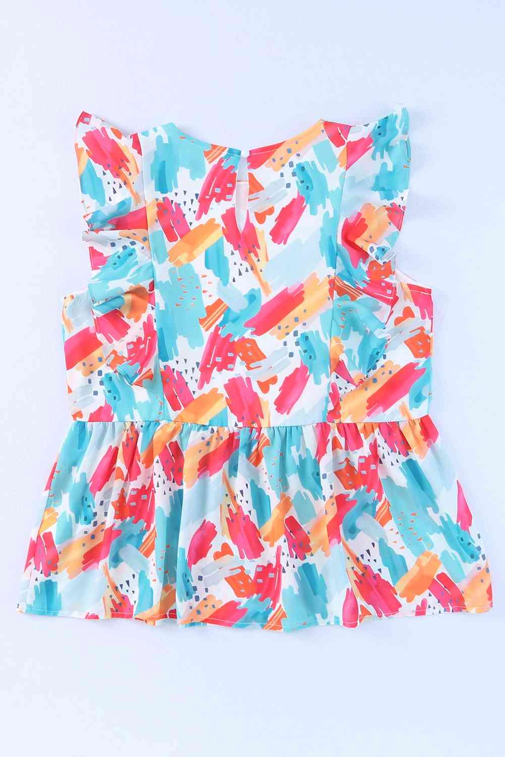 Stilla | Rund Hals Ruffle Peplum Top