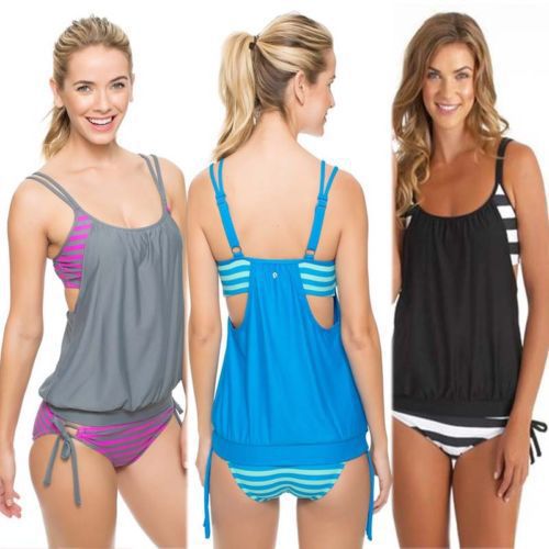 Damer Tankini med justerbare stropper og oversized snit Skovae