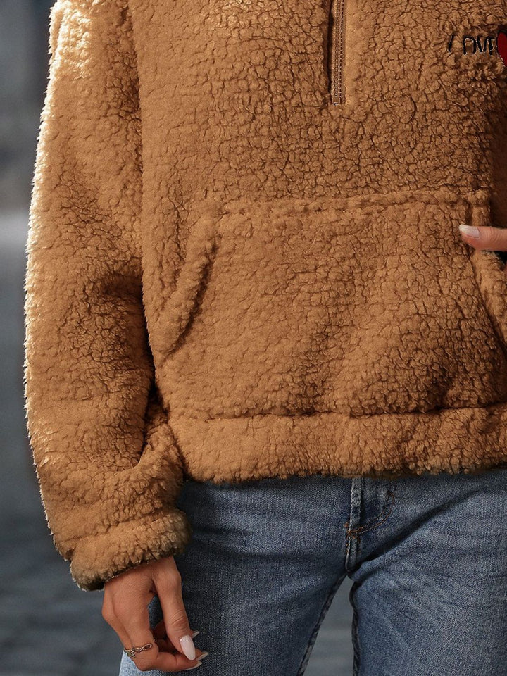 Stilla | Sweat Halv Lukket Hjerte Teddy Med Lange Ærmer