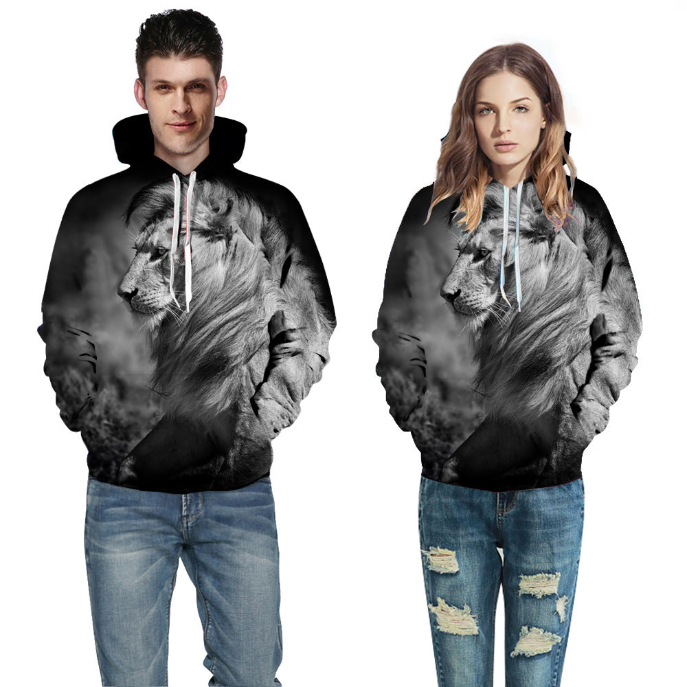 Herrer Hoodie med moderne penselstræk-design Stilla