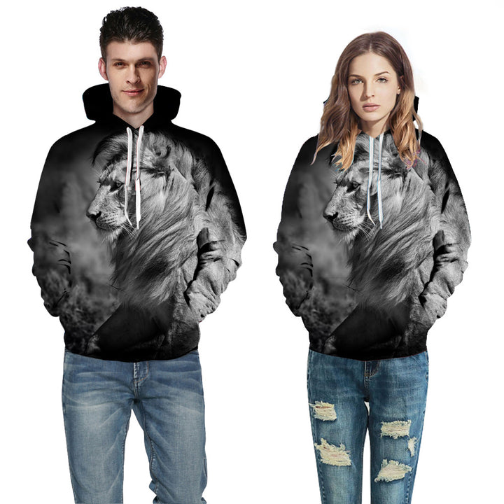 Herrer Hoodie med moderne penselstræk-design Stilla