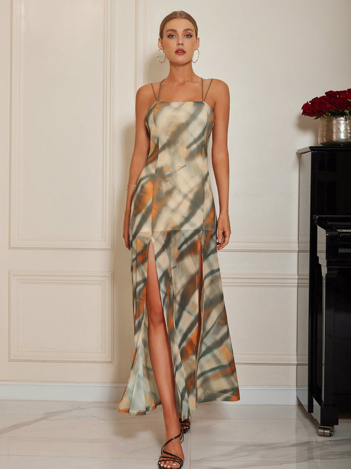 Stilla | Square Neck Maxi Cami Kjole