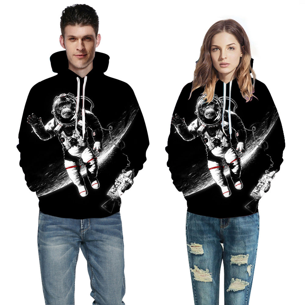 Herrer Hoodie med moderne penselstræk-design Stilla